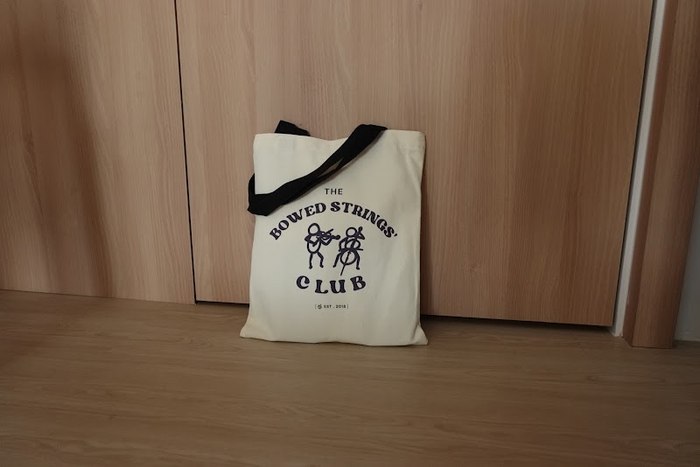 Bowed Strings Club tote bag